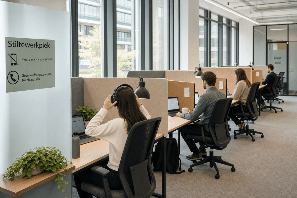 Hoe richt je een effectieve stiltewerkplek in op kantoor (inclusief afspraken over geluid en&nbsp;telefoon)?