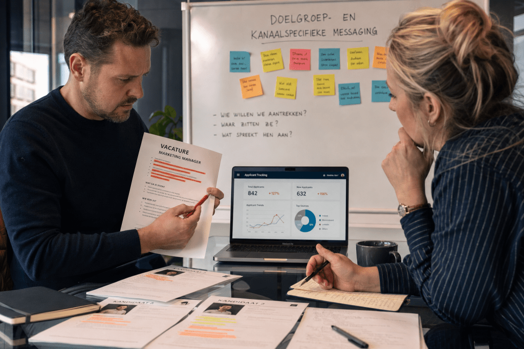 Welke signalen wijzen erop dat je vacaturetekst voor marketing werving en selectie de verkeerde kandidaten aantrekt, en hoe optimaliseer je die met doelgroep- en kanaalspecifieke messaging?